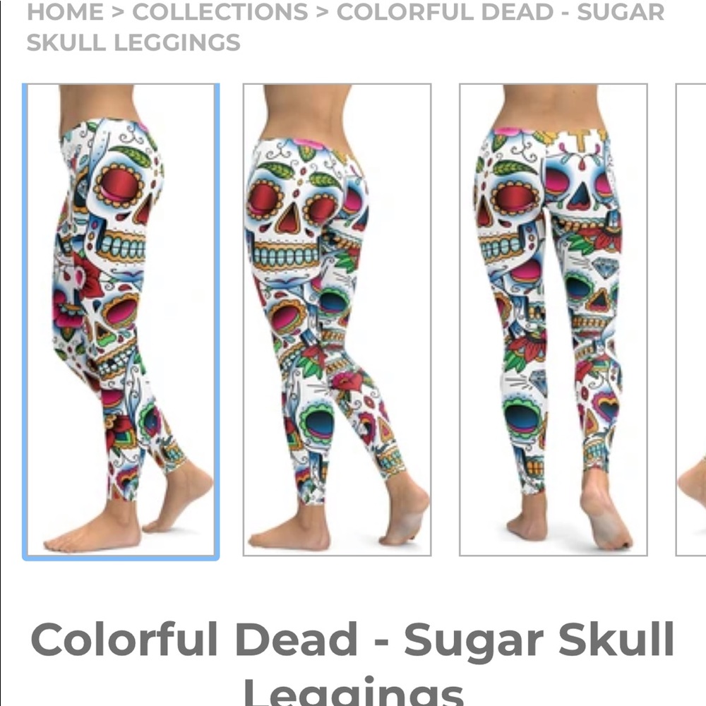 Gearbunch Colorful Dead - Sugar Skull Leggings